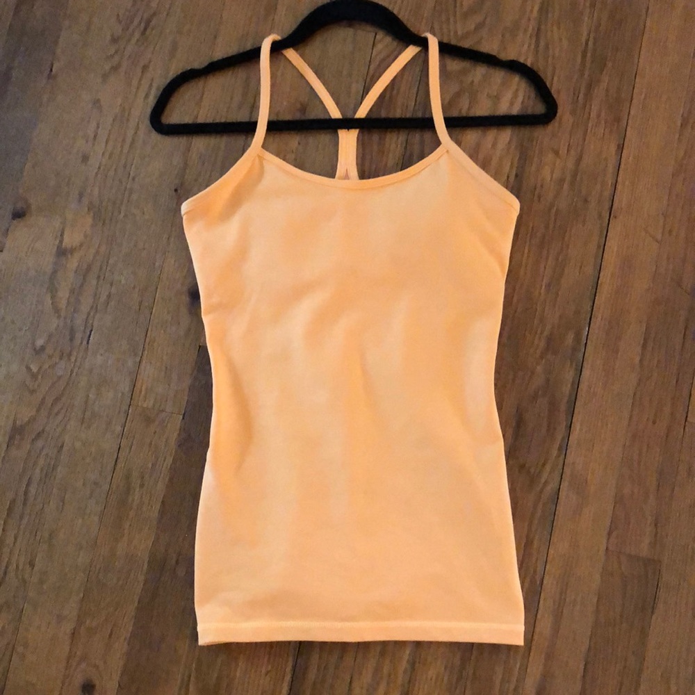 Lululemon orange Y back tank top